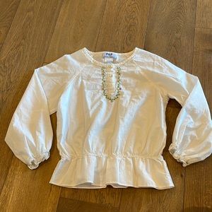 P & P by Piccino Piccina Embroidered Blouse - Size 7